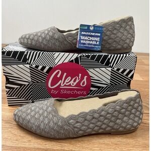 Skechers Cleo Honeycomb Ballet Flats in Dark Taupe Women's Size 10 NEW